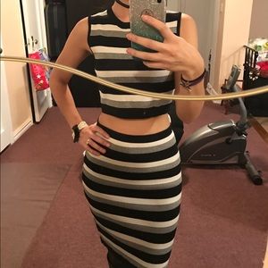 Crop top and skirt set